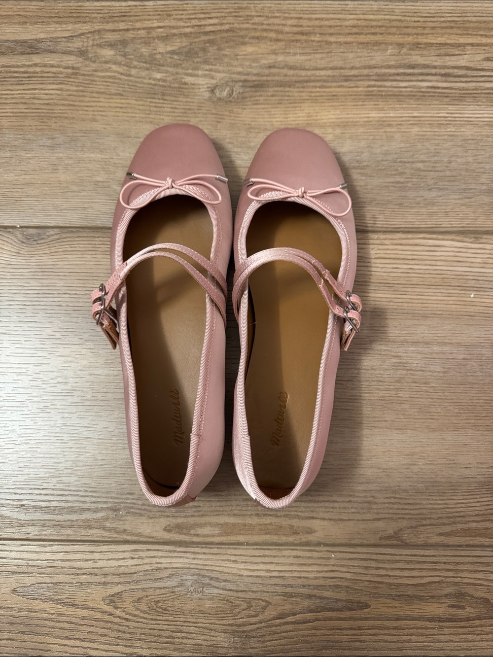 Madewell Women’s Pink Ballet Flats with Double Straps - Picture 5 of 6